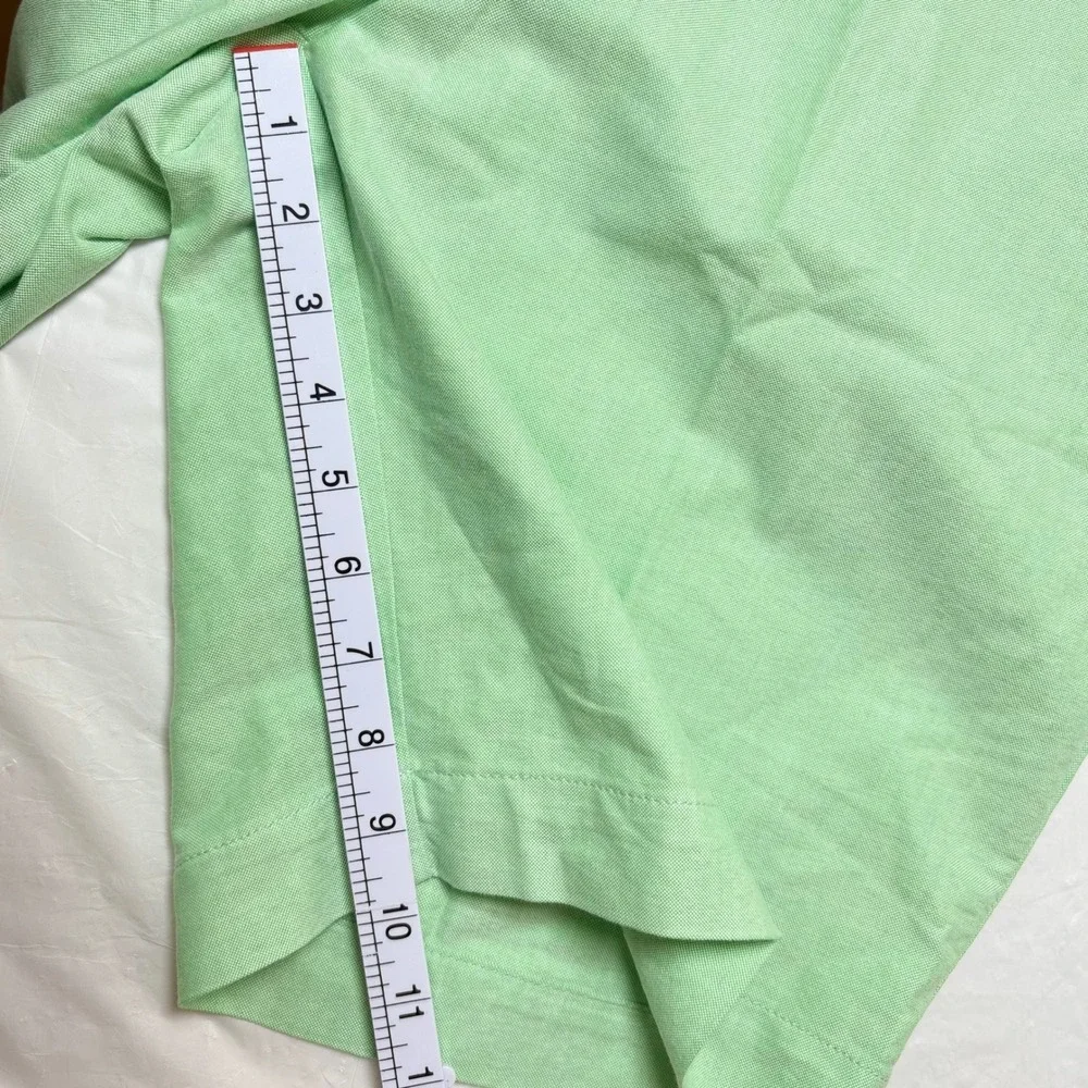 Polo Ralph Lauren Mens Mint Green Oxford Cotton Flat Front Shorts Size 38